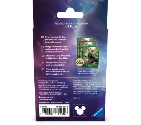 Disney Lorcana - Archazia's Island Card Sleeves: Ursula (65 stuks)