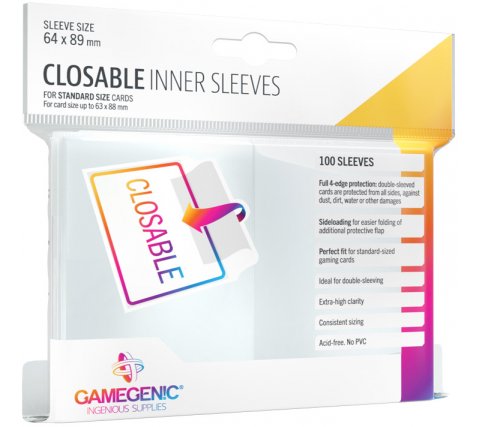Gamegenic - Closable Inner Sleeves Standard Size (100)