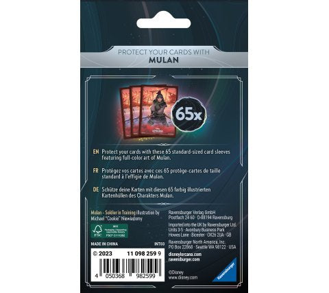 Disney Lorcana Rise of the Floodborn Card Sleeves: Mulan (65 stuks)