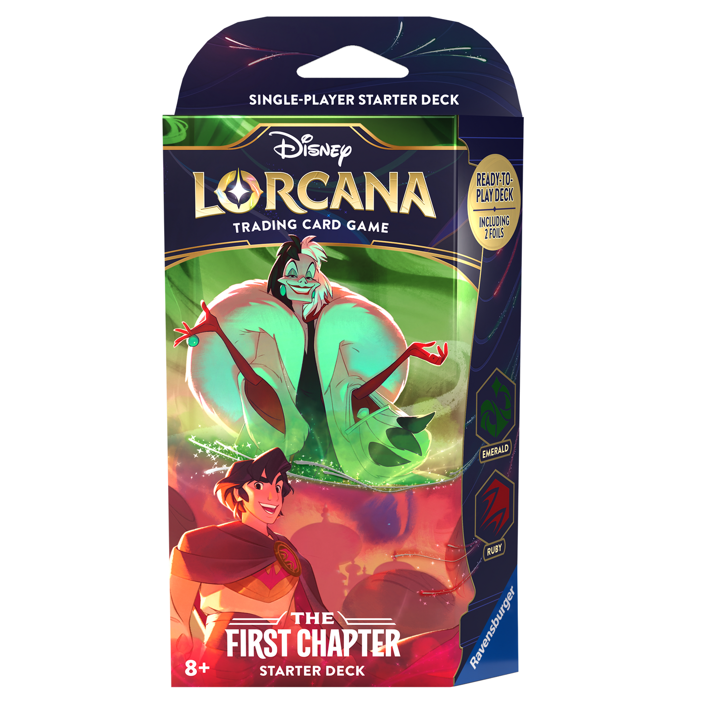 Disney Lorcana The First Chapter Starter Deck: Cruella de Vil &amp; Aladdin (includes booster)