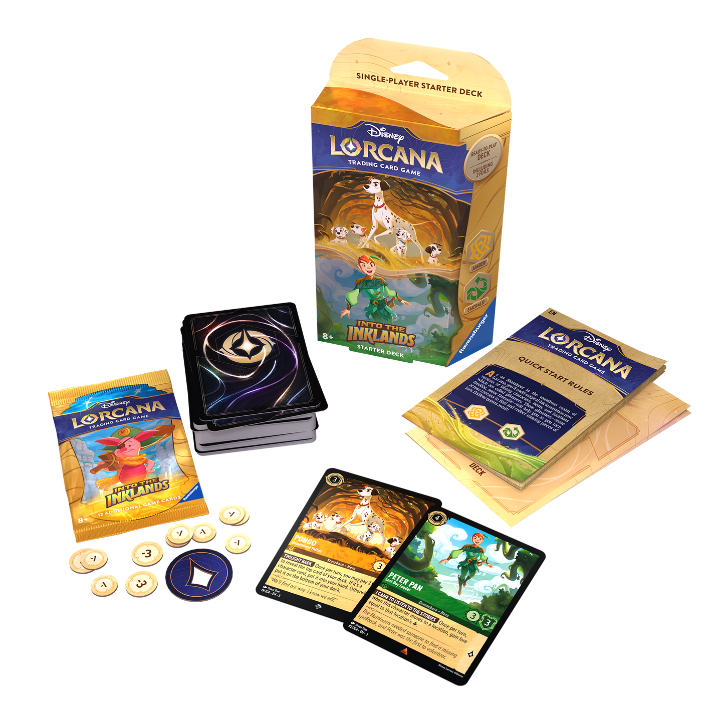 Disney Lorcana Into the Inklands Starter Deck: Pongo & Peter Pan (inclusief booster)