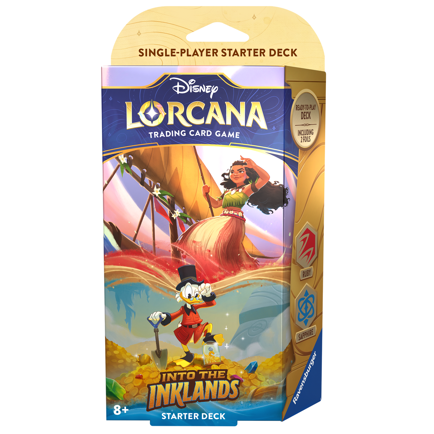 Disney Lorcana Into the Inklands Starter Deck: Moana &amp; Scrooge McDuck (includes booster)
