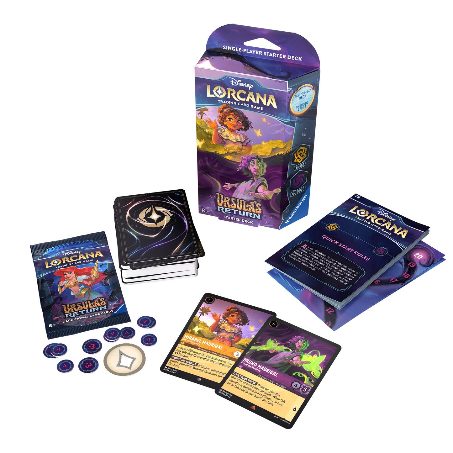 Disney Lorcana Ursula's Return Starter Deck: Mirabel &amp; Bruno Madrigal (includes booster)