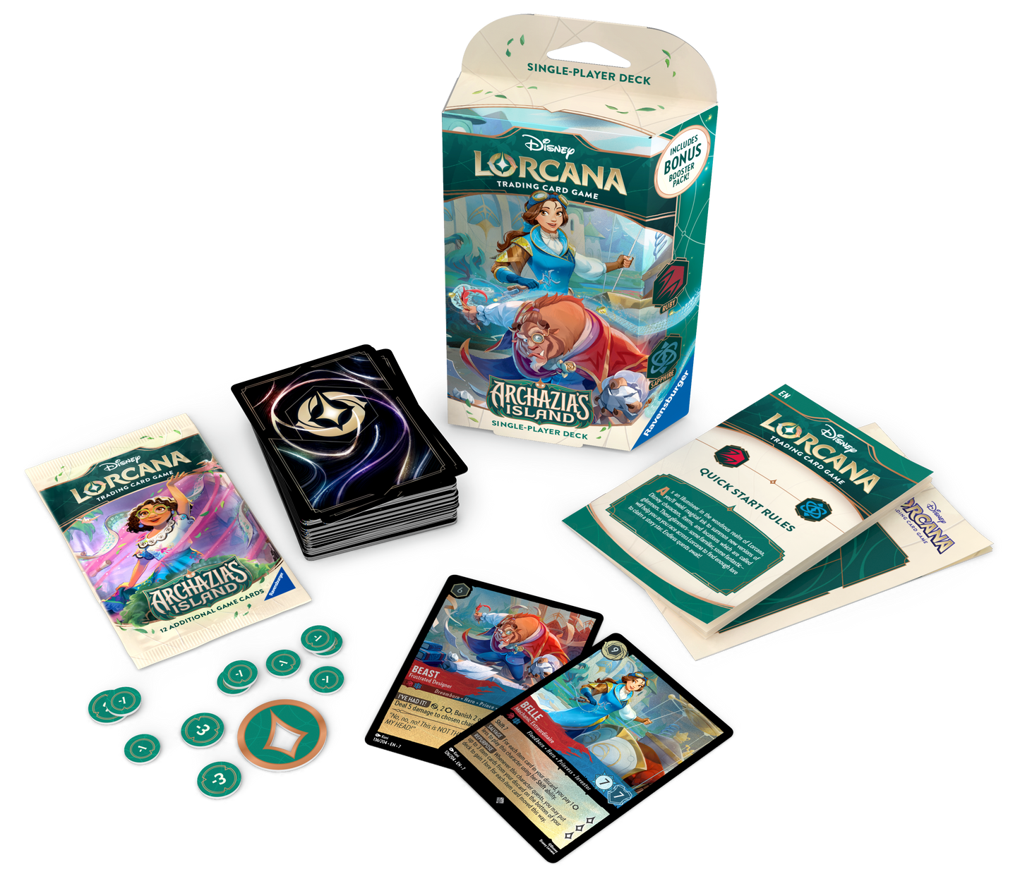 Disney Lorcana Archazia’s Island Starter Deck: Belle & Beast (Inclusief Booster)