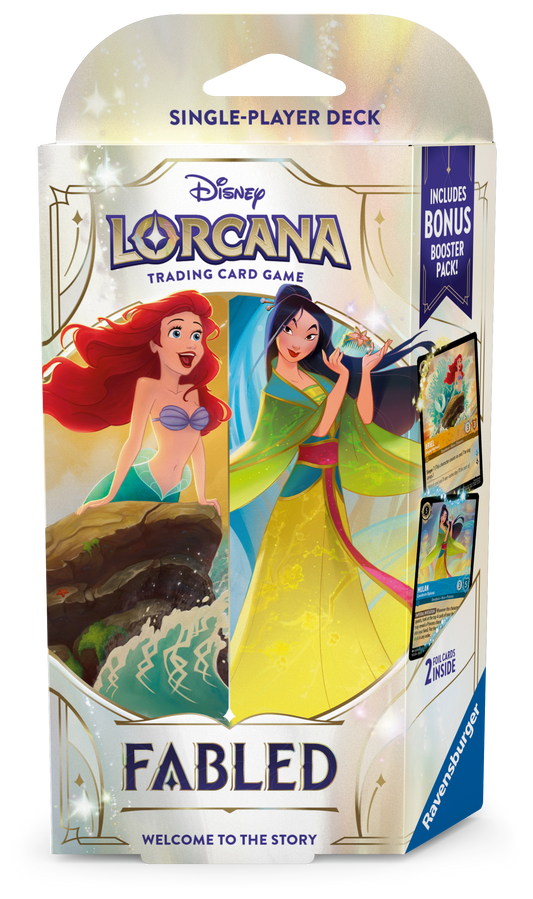 Disney Lorcana Fabled Starter Deck : Ariel & Mulan (inclusief Booster)