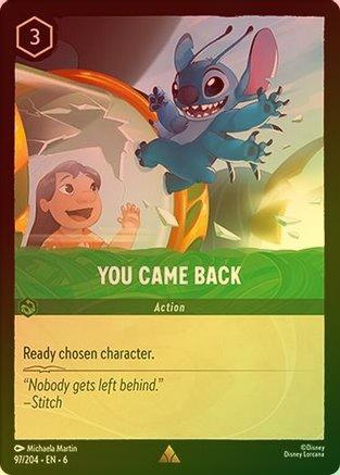 You Came Back Foil