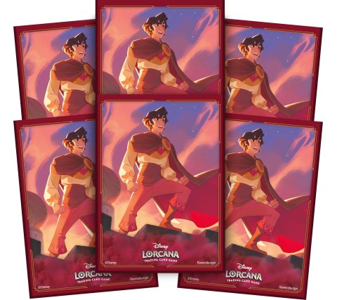 Disney Lorcana Shimmering Skies Card Sleeves: Aladdin (65 stuks)