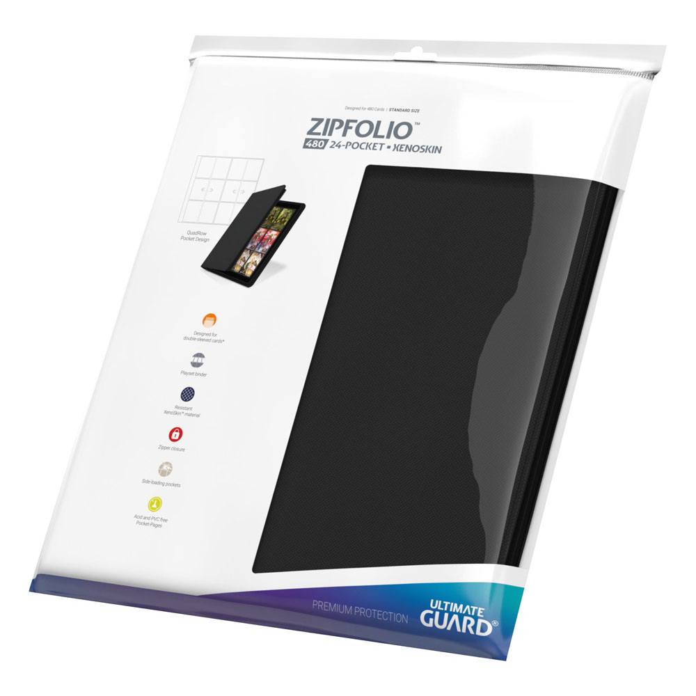 Ultimate Guard Zipfolio 480 24-Pocket Xenoskin - Zwart